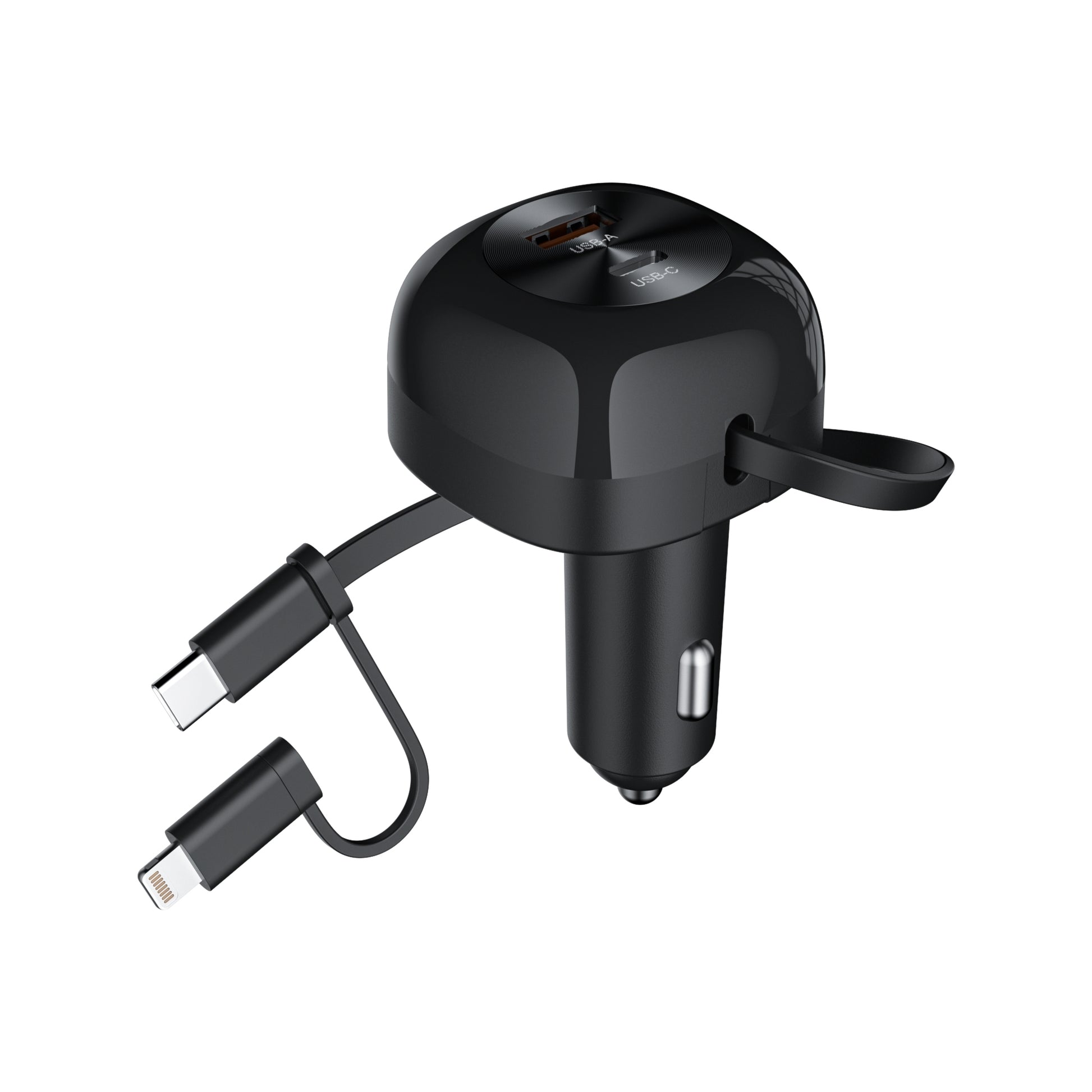 CHOETECH TC0036 PD45W USB-C+USB-A car charger with C+L Interface V28-ELECHOTC0036
