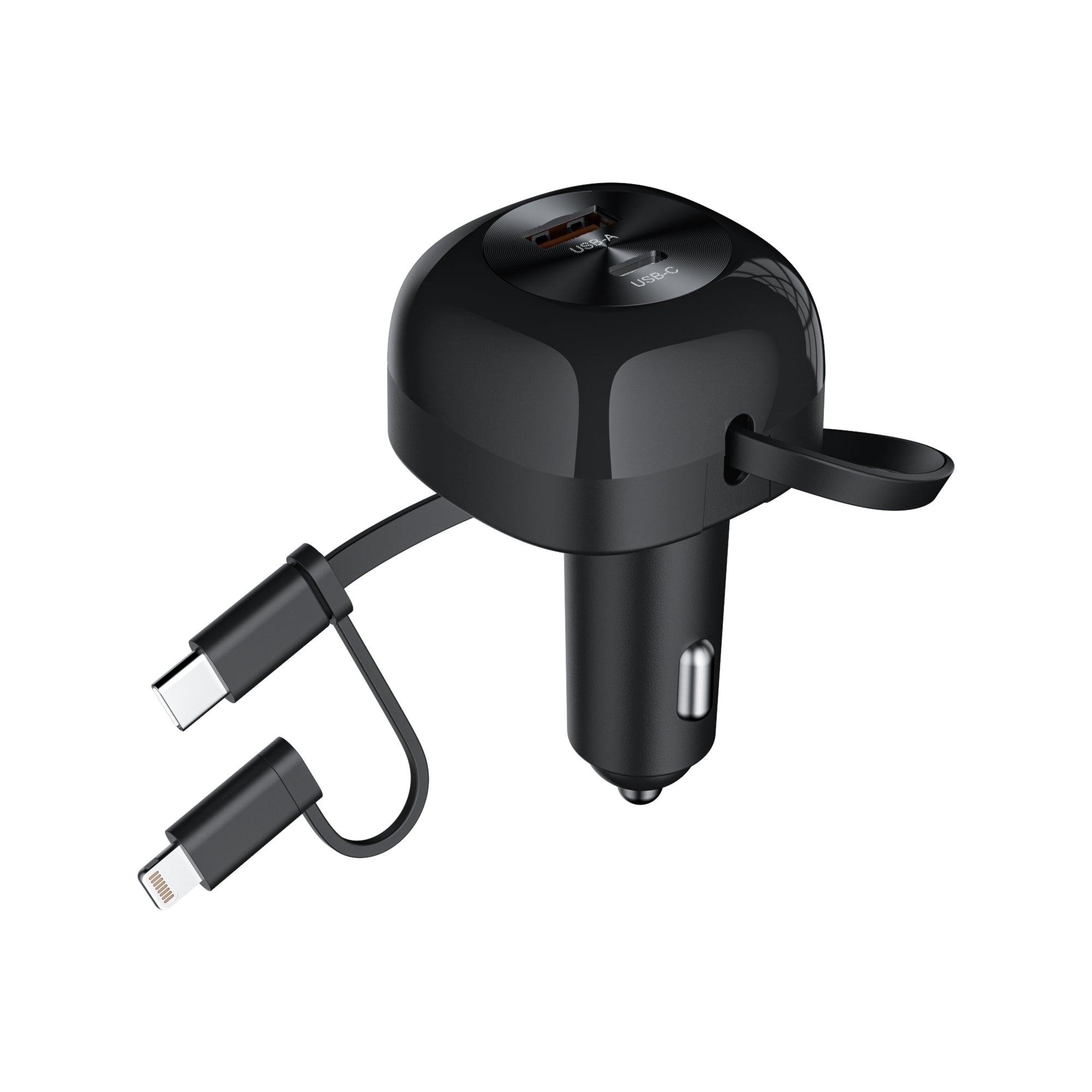 CHOETECH TC0036 PD45W USB-C+USB-A car charger with C+L Interface V28-ELECHOTC0036