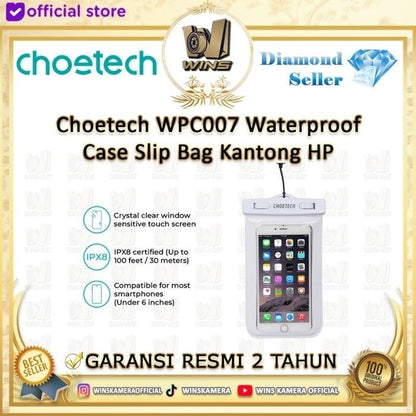 CHOETECH WPC007 Universal WaterProof Cell Phone Pouch Pouch Bag (8-inch/White) V28-ELECHOWPC007WH