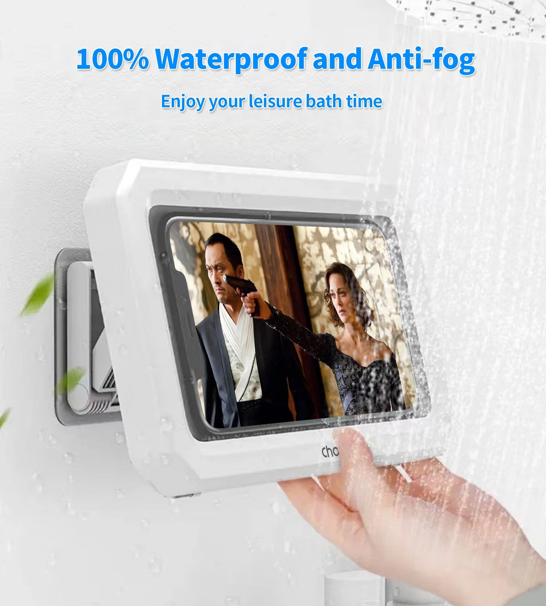 CHOETECH WPC008 Bathroom Waterproof Phone holder (up to 6.7-inch) White V28-ELECHOWPC008