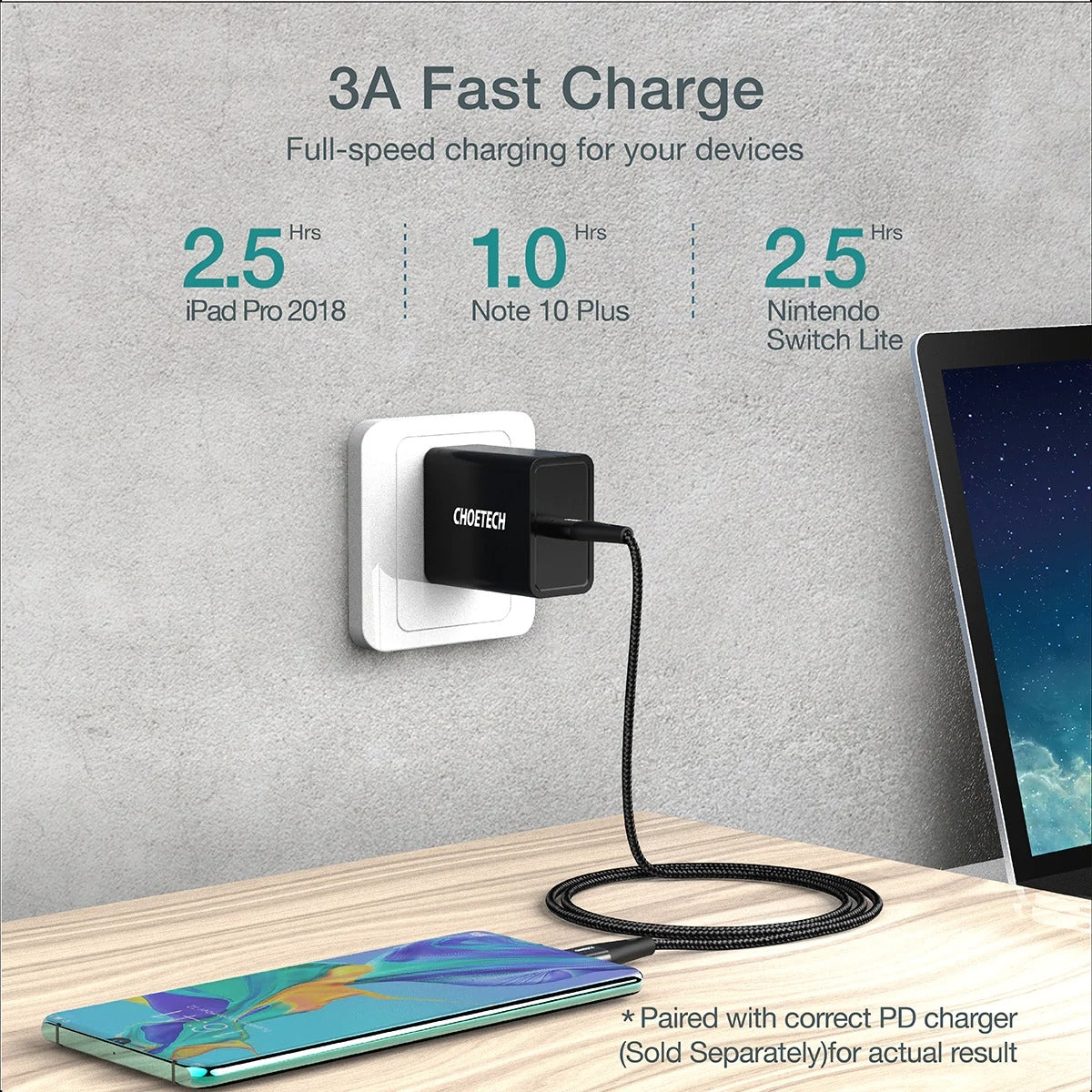 CHOETECH XCC-1003 USB-C To USB-C Cable 1.2M V28-ELECHOXCC1003