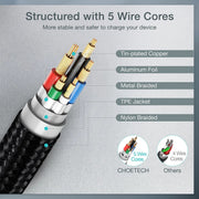 CHOETECH XCC-1004 USB-C To USB-C Cable 2M V28-ELECHOXCC1004