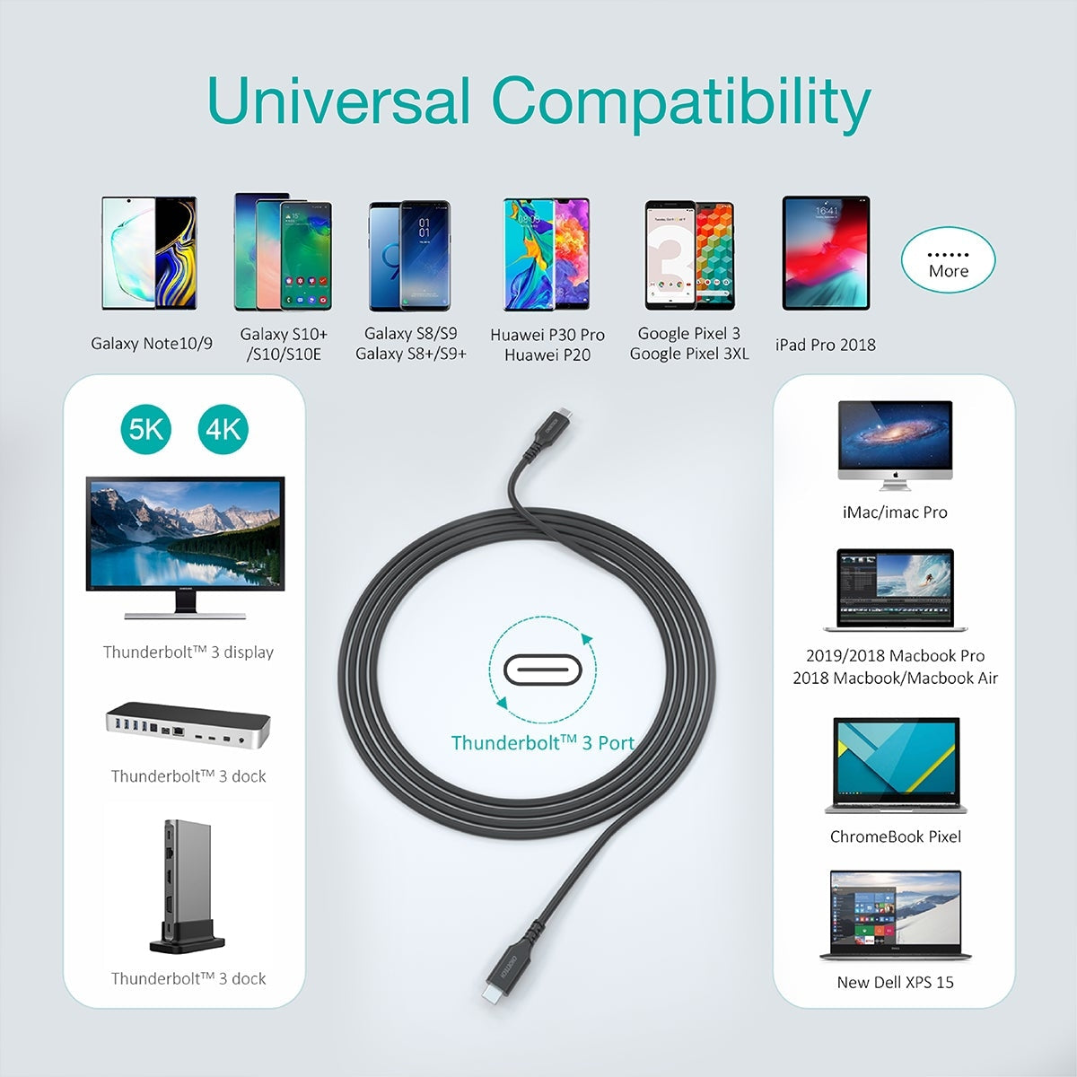 CHOETECH XCC-1007 USB Type-C Braided Fast Charging Cable (20V 5A 2M) V28-ELECHOXCC1007
