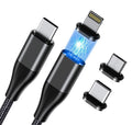 CHOETECH XCC-1034 60W C to C 1M Cable with 3 Replaceable Connecter V28-ELECHOXCC1034