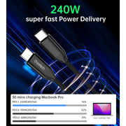 CHOETECH XCC-1035 USB-C M to M PD3.1 240W Super Fast Charging Cable 1M V28-ELECHOXCC1035