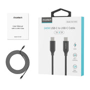 CHOETECH XCC-1035 USB-C M to M PD3.1 240W Super Fast Charging Cable 1M V28-ELECHOXCC1035