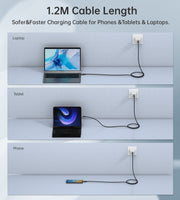 CHOETECH XCC-1040 USB-C M to M 240W Super Fast Speed Gen3 Cable 1.2M V28-ELECHOXCC1040