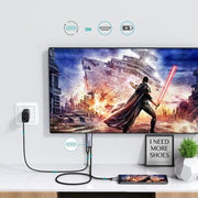 CHOETECH XCH-M180-GY-V2 Unidirectional Adapter USB-C (male) to HDMI 4K 60Hz (male) + PD100W Power Delivery V28-ELECHOXCHM180GYV2
