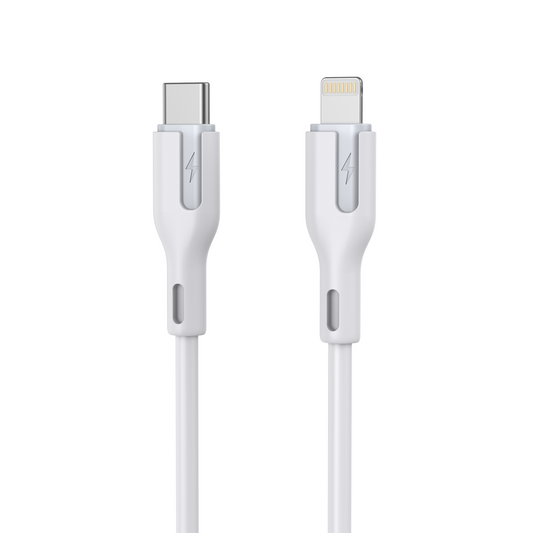 CHOETECH XCL-0002 Silicone USB-C to L Cable 1m White V28-ELECHOXCL0002