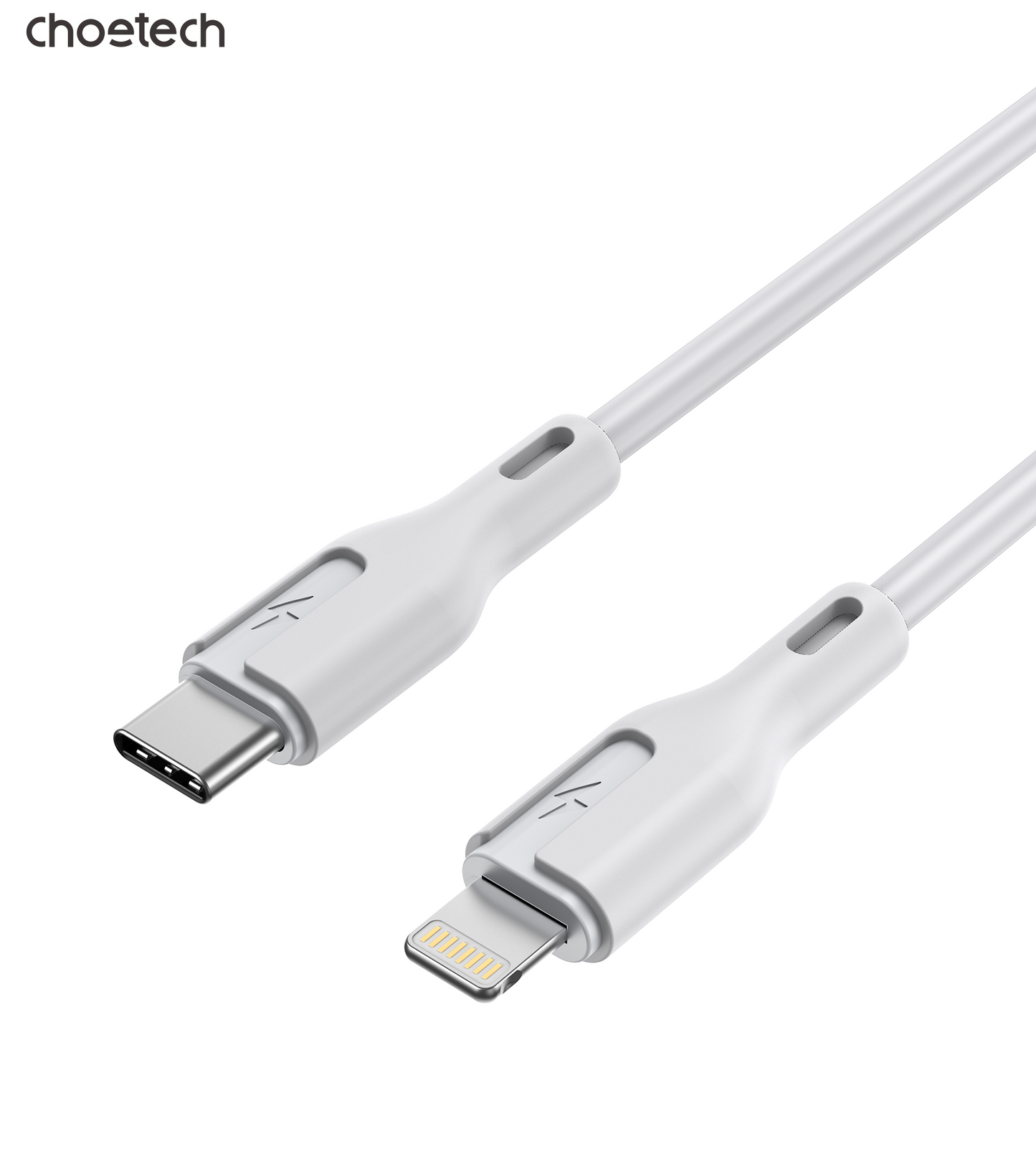 CHOETECH XCL-0002 Silicone USB-C to L Cable 1m White V28-ELECHOXCL0002