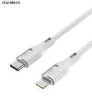 CHOETECH XCL-0002 Silicone USB-C to L Cable 1m White V28-ELECHOXCL0002