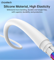 CHOETECH XCL-0002 Silicone USB-C to L Cable 1m White V28-ELECHOXCL0002