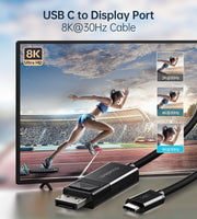 CHOETECH XCP-1803 USB-C To DisplayPort Cable 8K@30Hz 1.8M Two-Way V28-ELECHOXCP1803