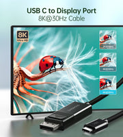 CHOETECH XCP-1803 USB-C To DisplayPort Cable 8K@30Hz 1.8M Two-Way V28-ELECHOXCP1803