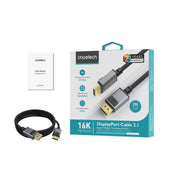 CHOETECH XDD02 16K 60Hz DP to DP Cable 2M V28-ELECHOXDD02