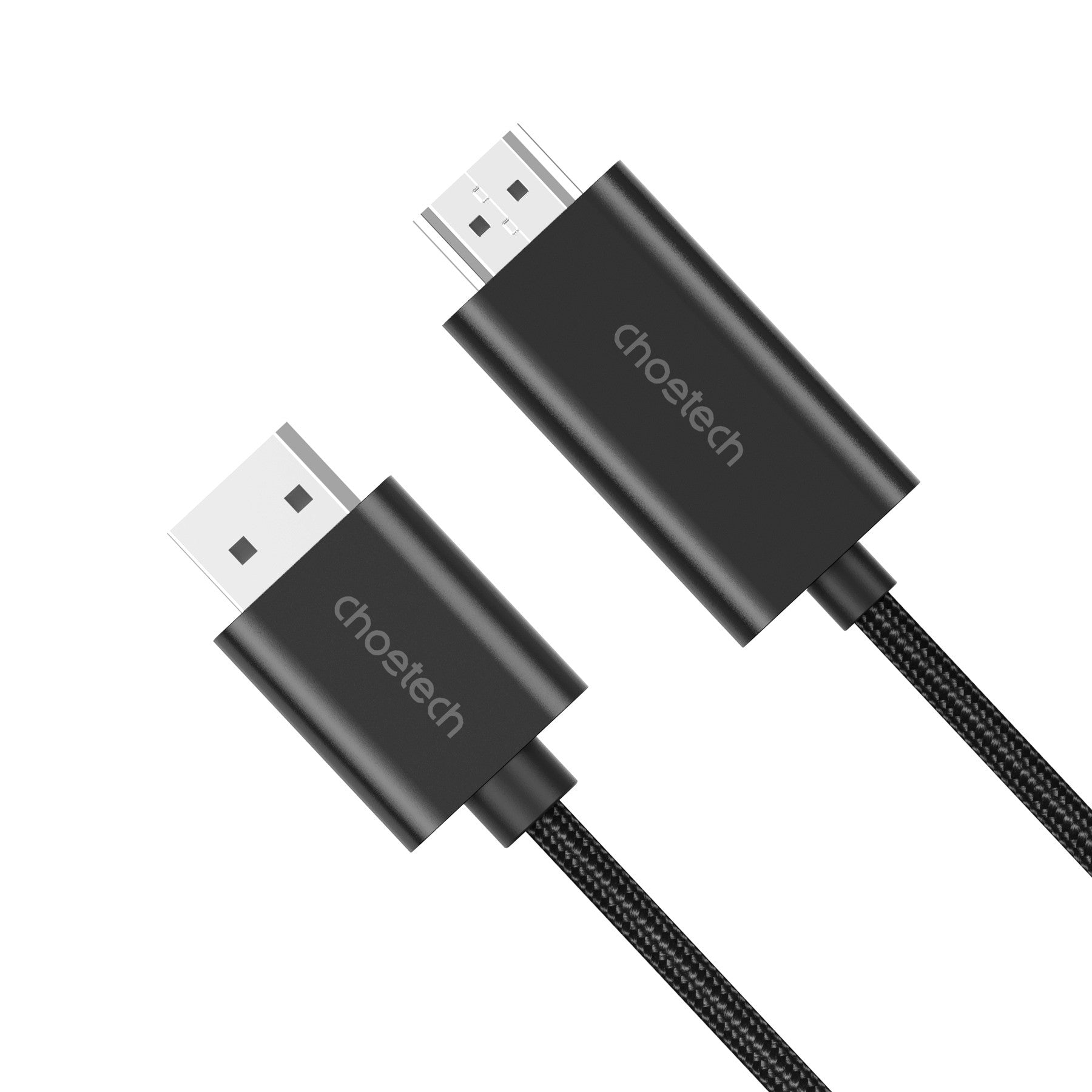 CHOETECH XDH01 4K 60Hz DisplayPort Male to HDMI Male Braided Cable 2M V28-ELECHOXDH01