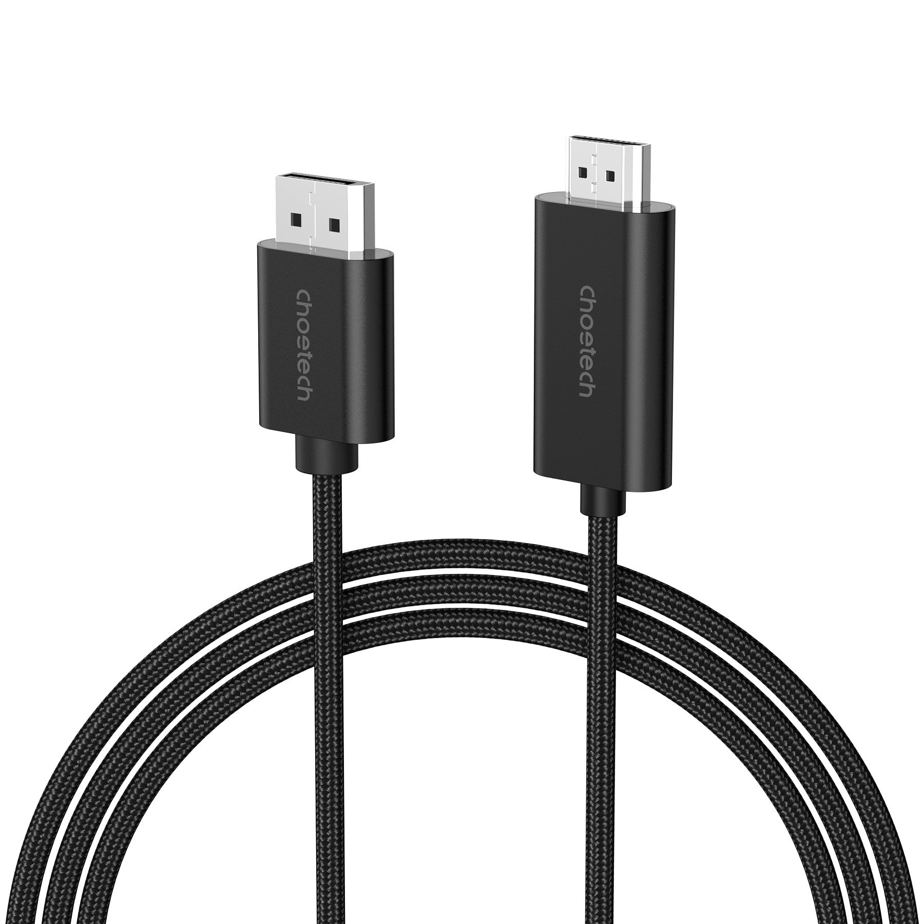 CHOETECH XDH01 4K 60Hz DisplayPort Male to HDMI Male Braided Cable 2M V28-ELECHOXDH01