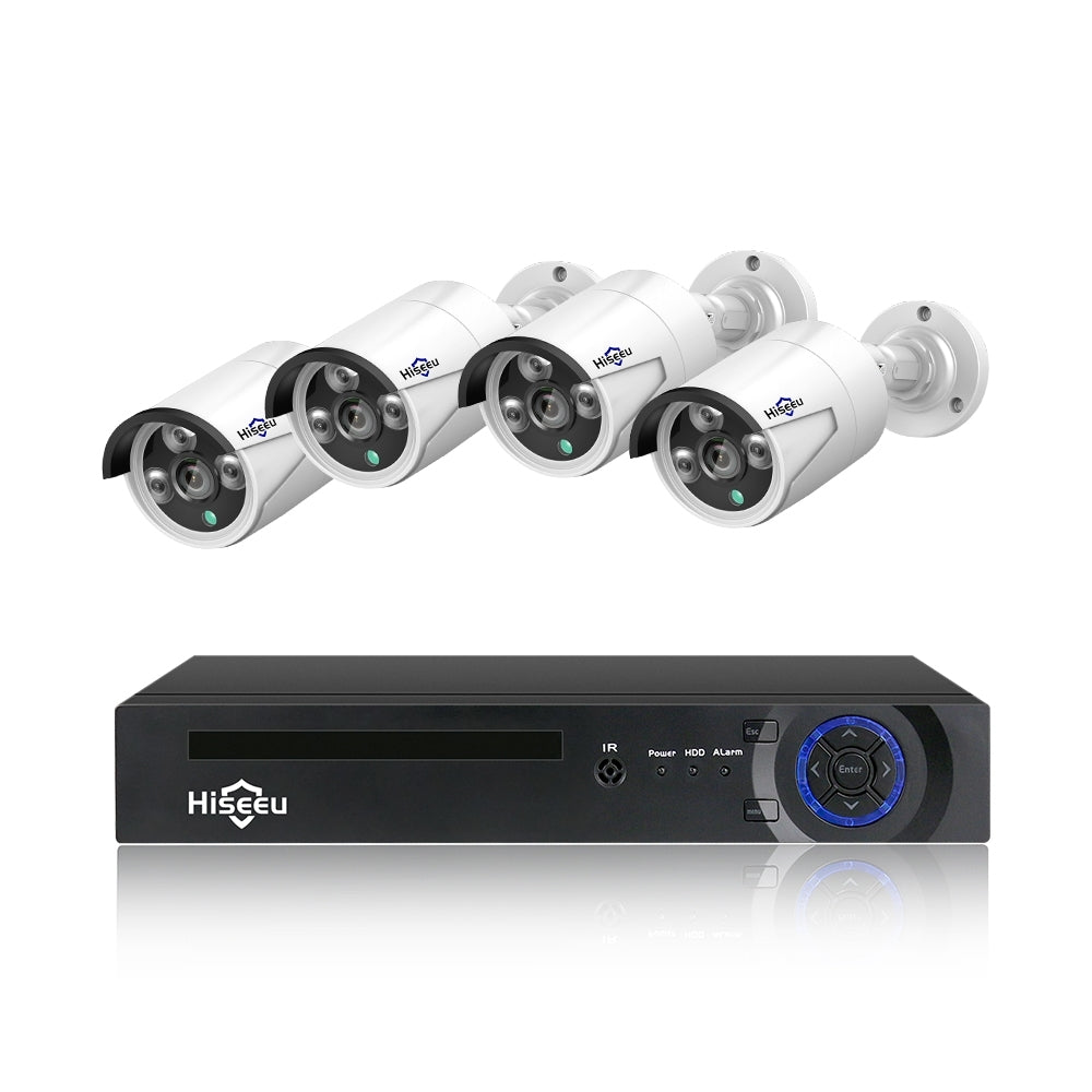 Hiseeu H5NVR-P4-612P 4CH 2MP/1080P PoE CCTV System (2TB HDD) V28-ELEHISH5NVRP4612P