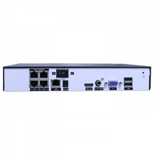 Hiseeu H5NVR-P4-612P 4CH 2MP/1080P PoE CCTV System (2TB HDD) V28-ELEHISH5NVRP4612P