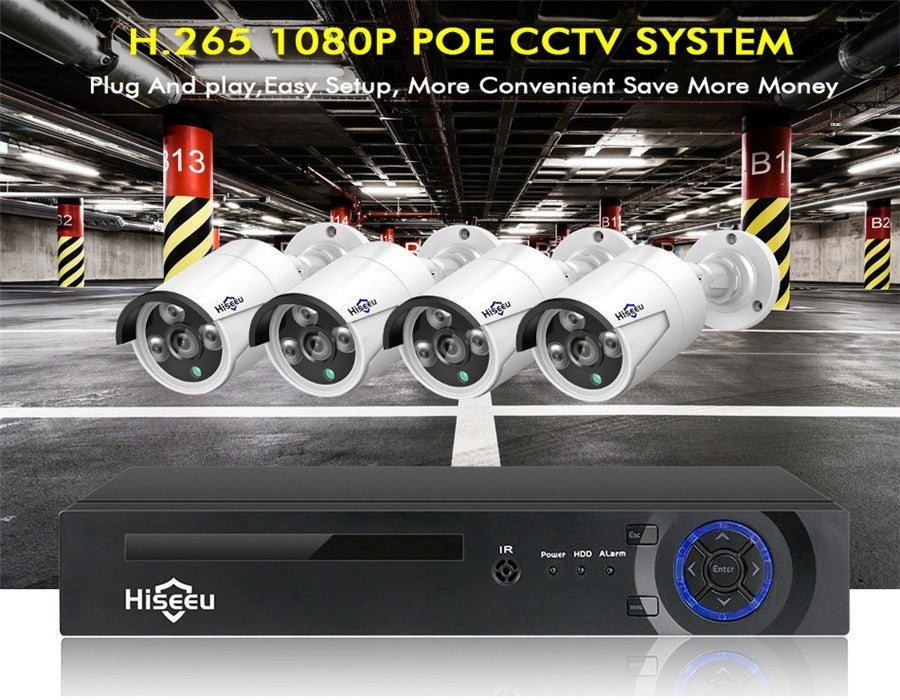 Hiseeu H5NVR-P4-624P 4CH 4MP PoE CCTV System (2TB HDD) V28-ELEHISH5NVRP4624P
