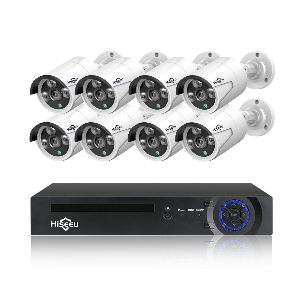 Hiseeu H5NVR-P8-624P 8CH 4MP PoE CCTV System (2TB HDD) V28-ELEHISH5NVRP8624P