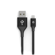 HP DHC-MF100 USB 2.0 A to 8-pin iPhone braid cable 1M Black