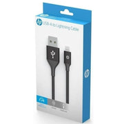 HP DHC-MF100 USB 2.0 A to 8-pin iPhone braid cable 1M Black