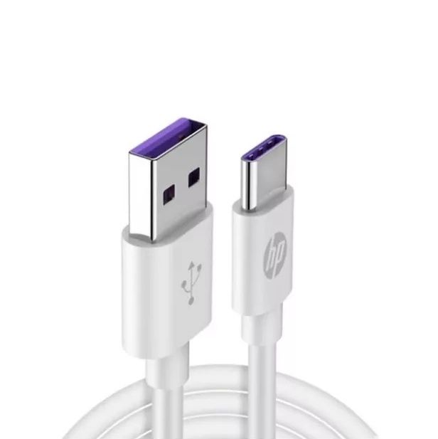 HP DHC-TC100 USB-A to USB-C Cable, Charge and Sync, 1M, White V28-ELEHPDHCTC100