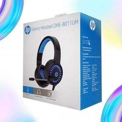 HP DHE-8010UM Wired Stereo Gaming Headpset - USB + 3.5mm with LED V28-ELEHPDHE8010UM