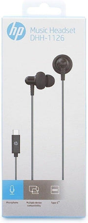 HP DHH-1126-BK TUSB-C Headphones Black with Microphone V28-ELEHPDHH1126BK