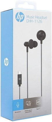 HP DHH-1126-BK TUSB-C Headphones Black with Microphone V28-ELEHPDHH1126BK