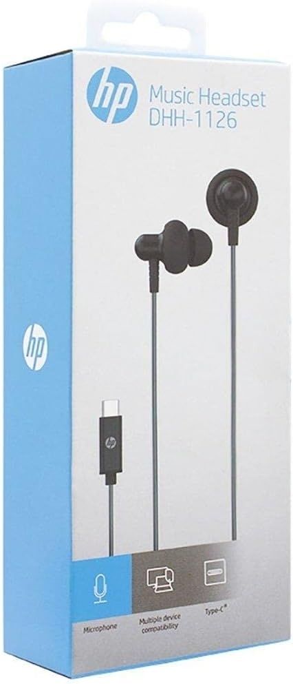HP DHH-1126-BK TUSB-C Headphones Black with Microphone V28-ELEHPDHH1126BK
