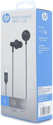 HP DHH-1126-BK TUSB-C Headphones Black with Microphone V28-ELEHPDHH1126BK