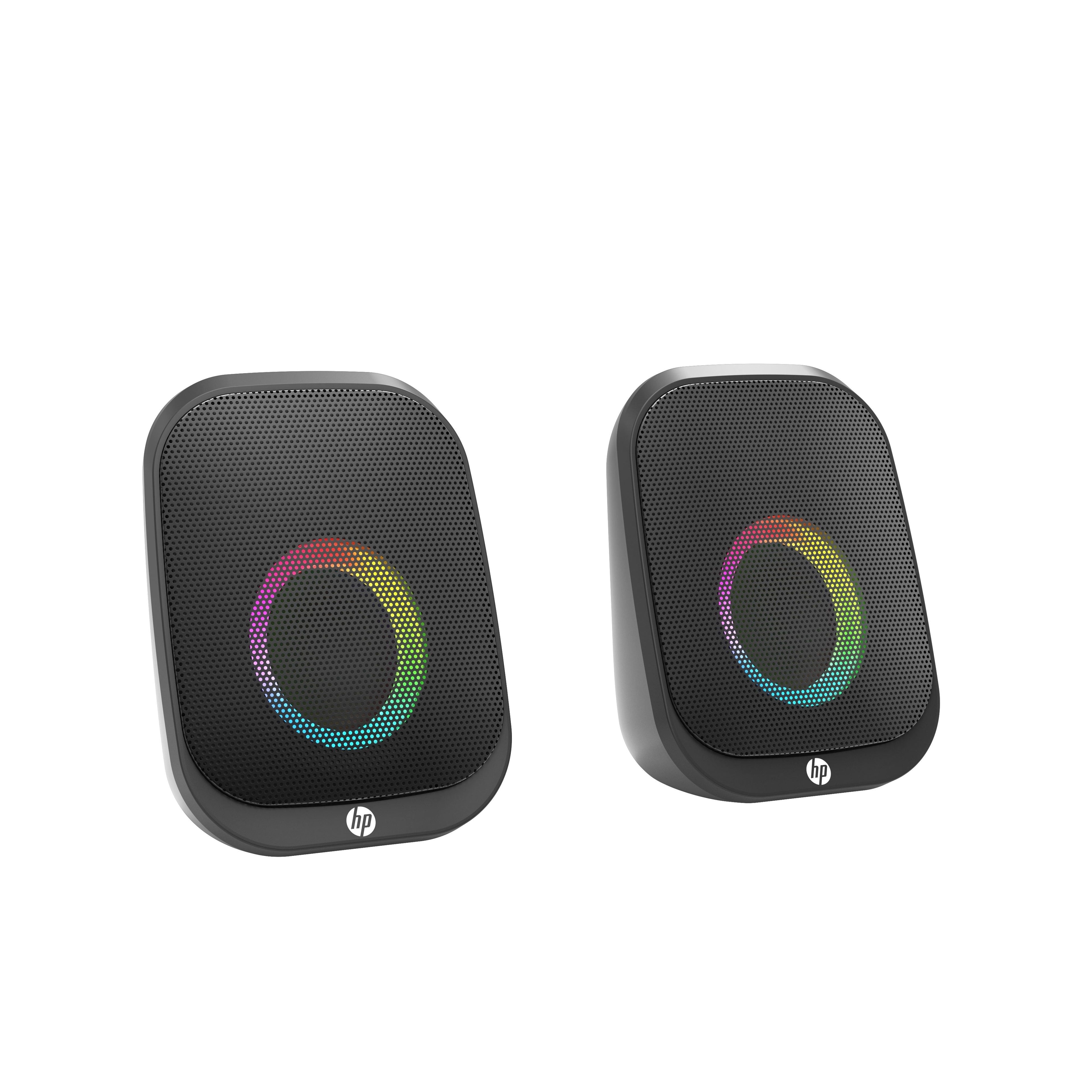 HP DHS-2113 Wired Bluetooth Speaker Portable USB AUX LED Stereo Sound Black V28-ELEHPDHS2113