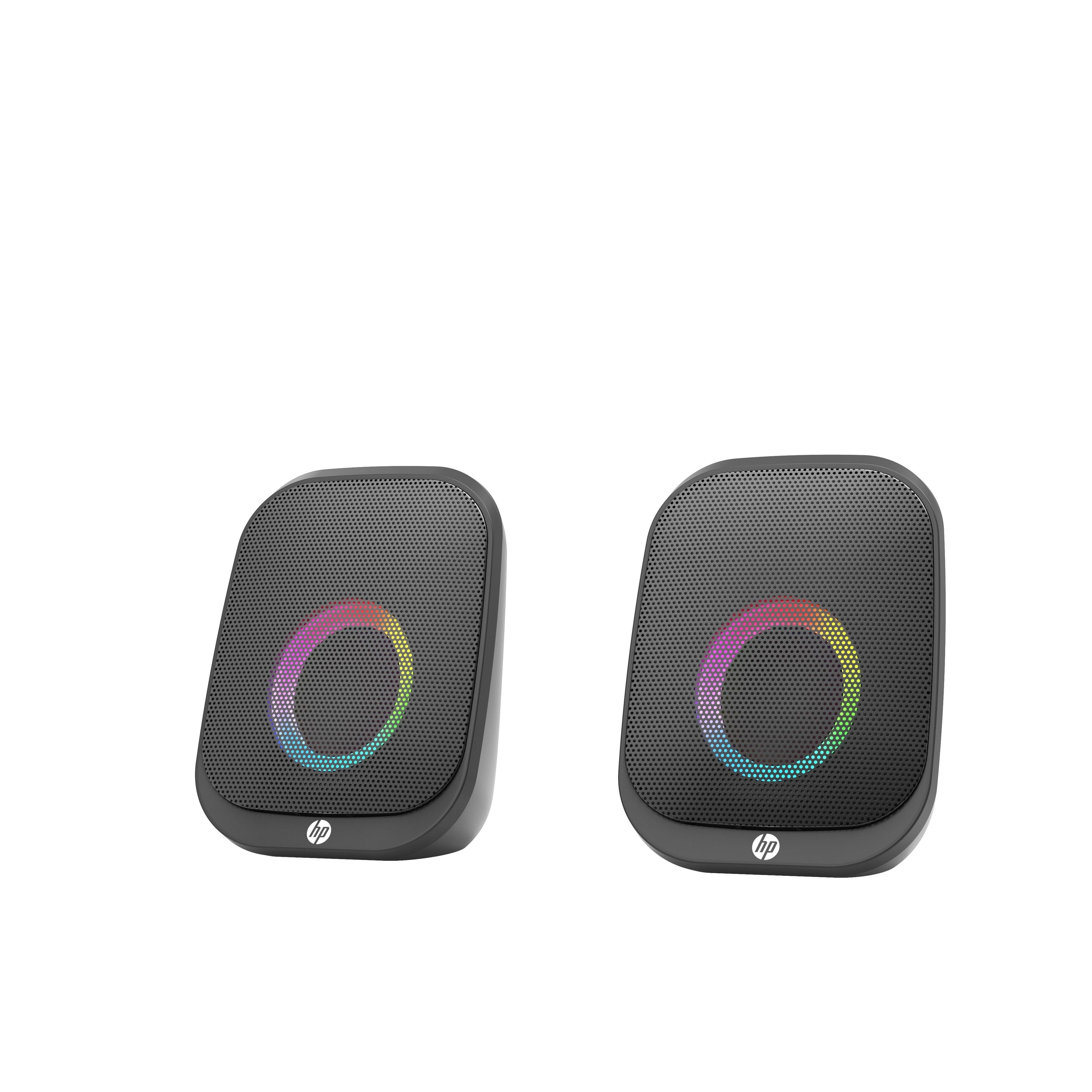 HP DHS-2113 Wired Bluetooth Speaker Portable USB AUX LED Stereo Sound Black V28-ELEHPDHS2113