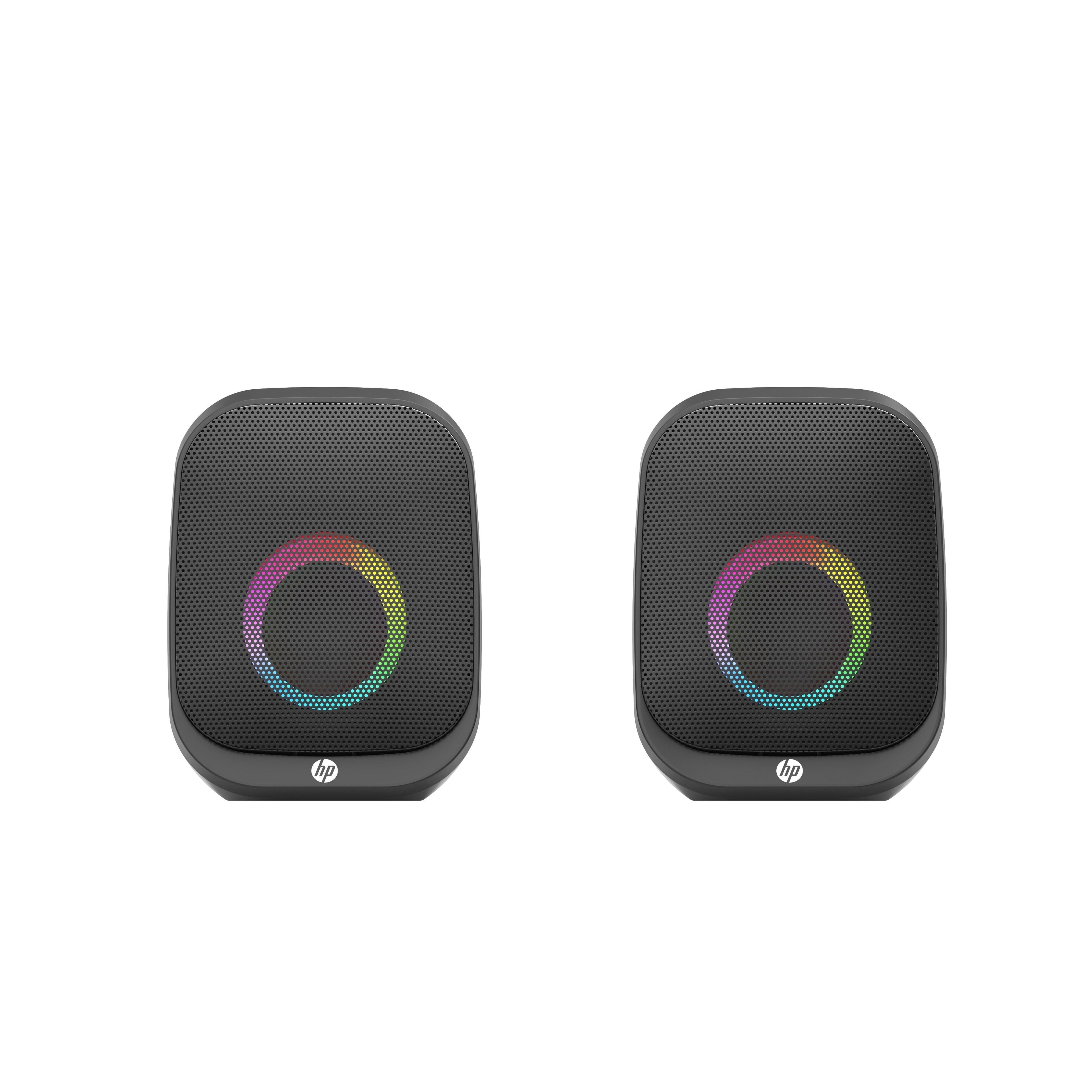 HP DHS-2113 Wired Bluetooth Speaker Portable USB AUX LED Stereo Sound Black V28-ELEHPDHS2113