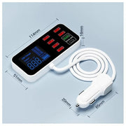 8-Port PD+QC3.0 Car Charger with LED Display V28-ELEINTWLXA9S