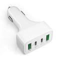 4-Port Car Charger (2 Ports PD + 2 Ports QC3.0 ) White V28-ELEINTWLXK26