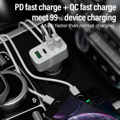 4-Port Car Charger (2 Ports PD + 2 Ports QC3.0 ) White V28-ELEINTWLXK26
