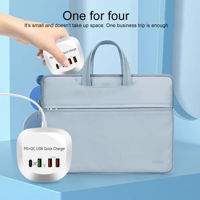 4-Port PD+QC3.0 Charger 40W with AU AC Adapter V28-ELEINTWLXT3P