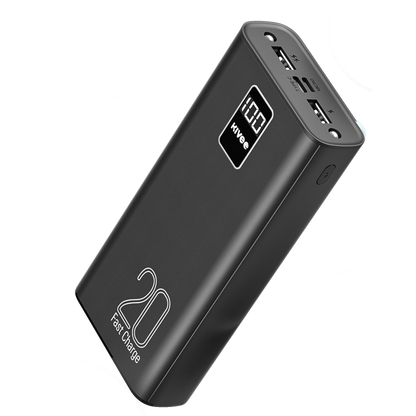 KIVEE PT23 20000mAh Power Bank with Digital Display Black V28-ELEKIVPT23