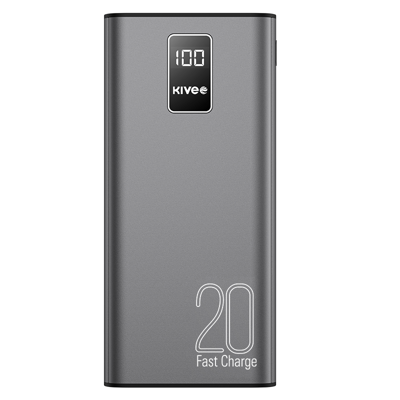 KIVEE PT23 20000mAh Power Bank with Digital Display Black V28-ELEKIVPT23
