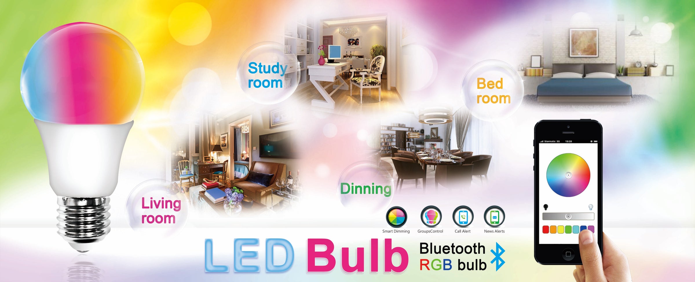 MV SMART BULB 9W E27 TWIN PACK (apple app only ) V28-ELEMVSBBULBE27-1