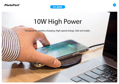 Photofast AirCharge Qi Compatible 10W Fast Charge (SKU:AC8000) V28-ELEPTFAC8000