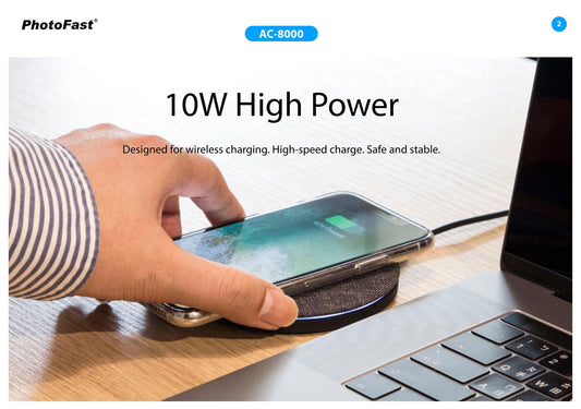 Photofast AirCharge Qi Compatible 10W Fast Charge (SKU:AC8000) V28-ELEPTFAC8000