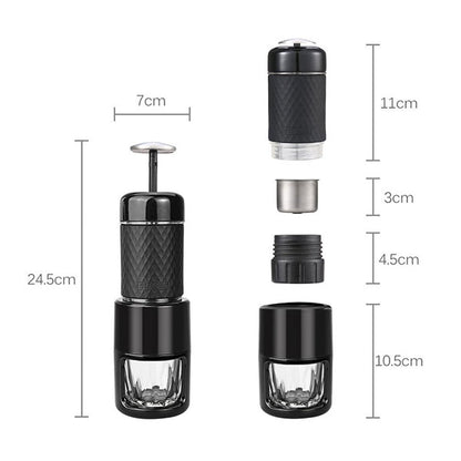 STARESSO Coffee Maker Red Dot Award Winner Portable Espresso Cappuccino Quick Cold Brew Manual Coffee Maker V28-ELESP200BK