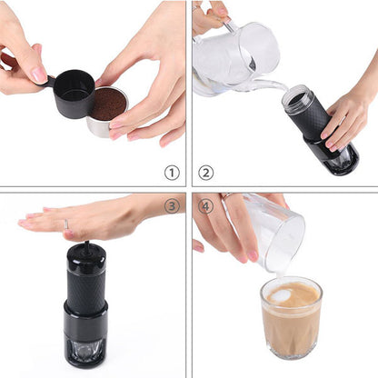STARESSO Coffee Maker Red Dot Award Winner Portable Espresso Cappuccino Quick Cold Brew Manual Coffee Maker V28-ELESP200BK