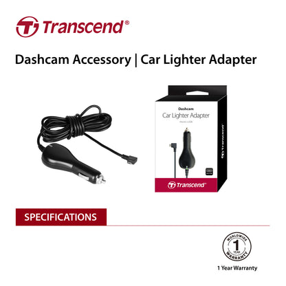 TRANSCEND TS-DPL2 Car Lighter Adapter for DrivePro, Micro-B (For DP230 / DP130 / DP110) V28-ELETRATSDPL2