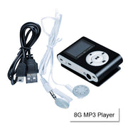 Mini Clip 8G MP3 Music Player With USB Cable & Earphone Black V28-ELEVMXMP38GBBK