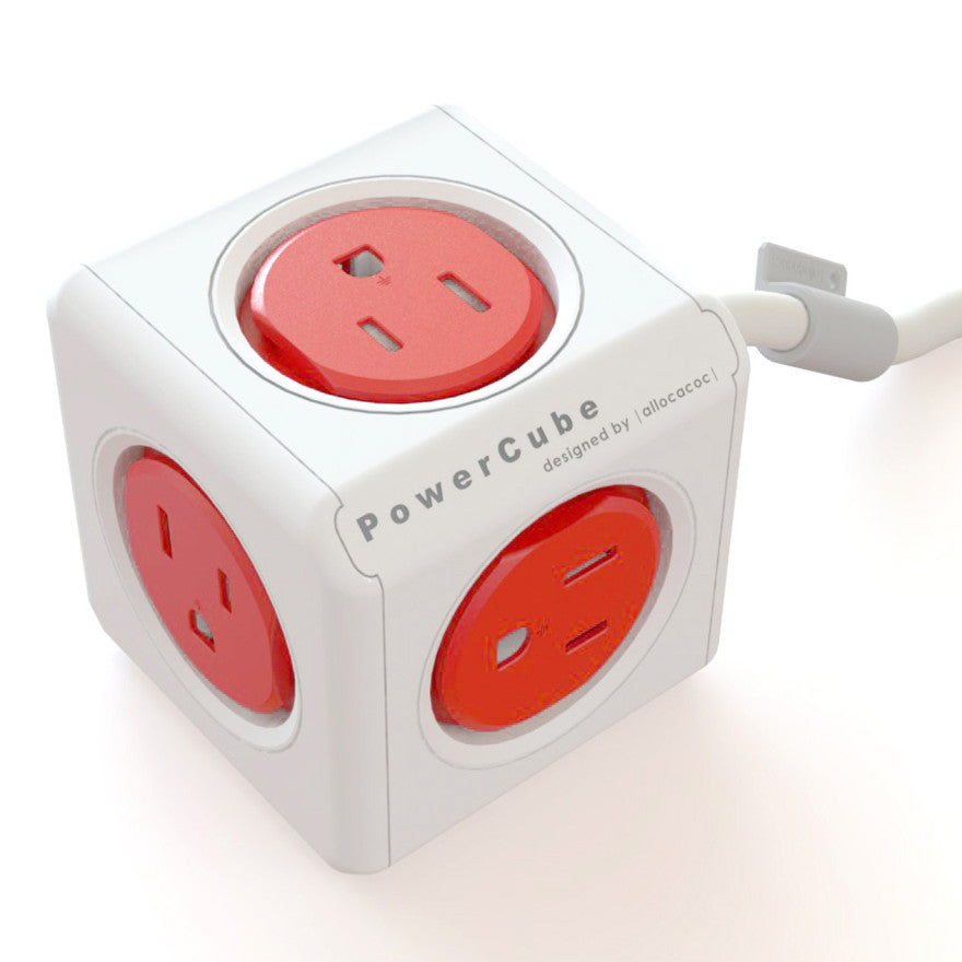 ALLOCACOC POWERCUBE Extended Boston Red 5 Outlets with 3M CABLE V28-ELEWES5304AUEXPC